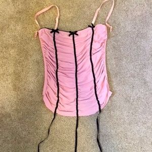 Sexy Sweet Pink with Black Detail Corset